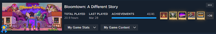 Bloomtown, 100% Achievements